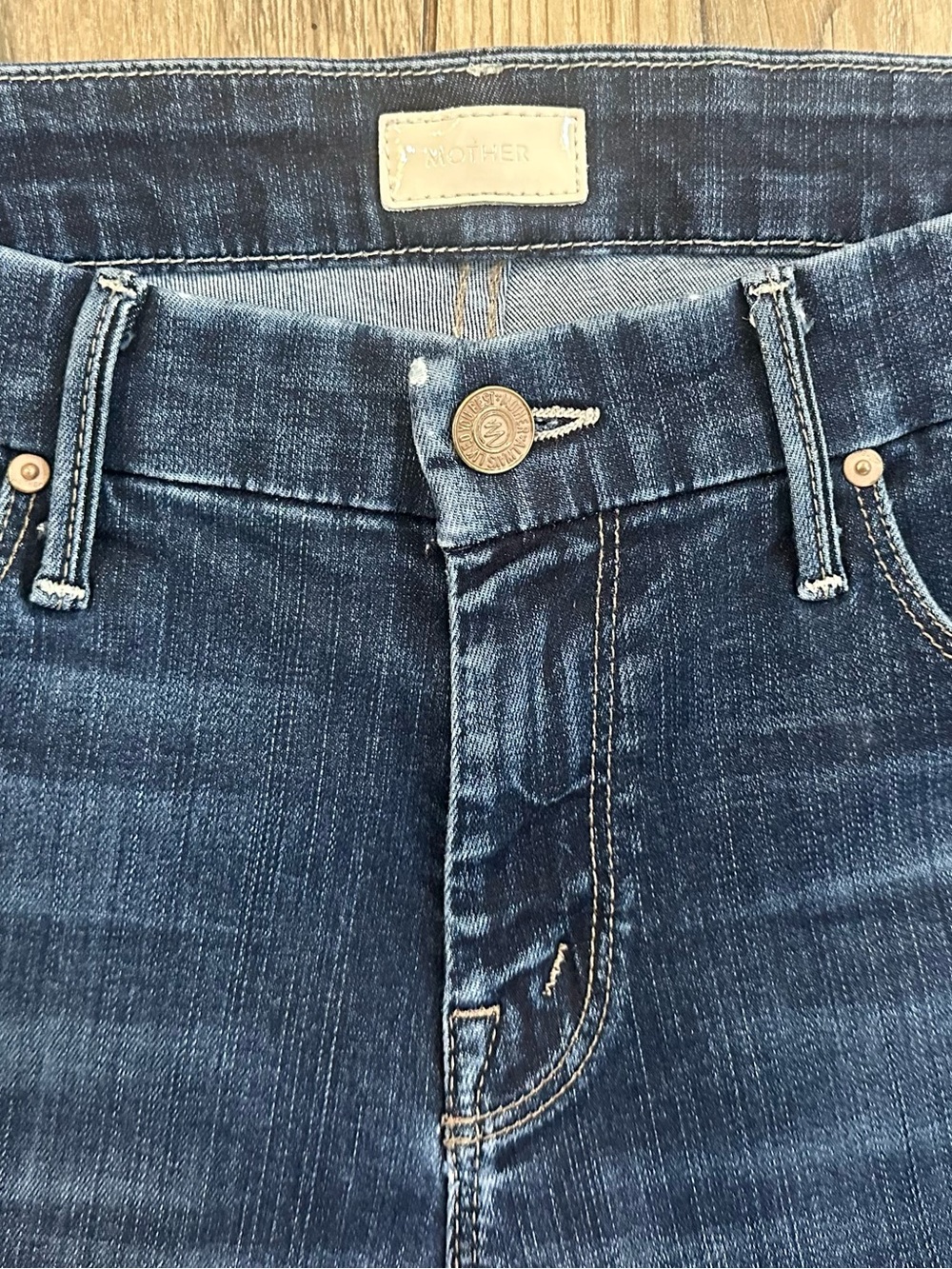 MOTHER “The Looker” Mid Waist Skinny “No Play” Dk Blue 27 Premium Like New Slim - Picture 4 of 8